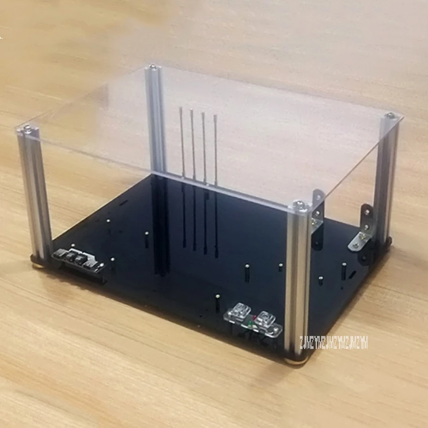 Acryl-Computergehäuse Rack Desktop-PC-Gehäuse für ATX Mainboard Motherboard