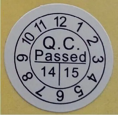 free shipping certificate QC PASS label year month date QC 10  10 mm round stickers 100pcs.jpg