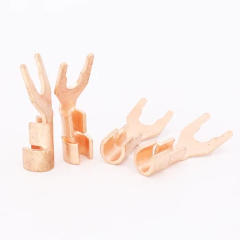 

Hifi Audio 8pcs Pure Copper Speaker Y Spades for DIY speaker cable