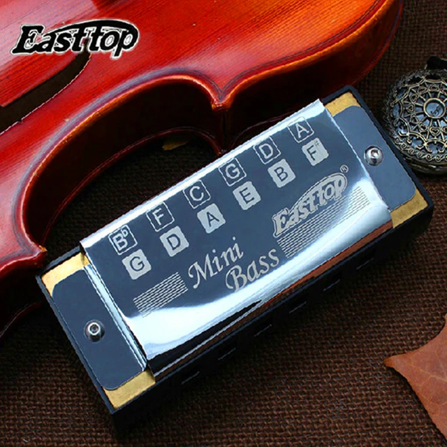 Best price at $225 Cheap Bass Harmonica 12 Holes Mini Harmonica Easttop Silver Mini Armonica Professional Playing Mouth Ogan Musical Harp Bass Harmonica
