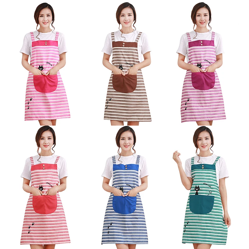 Cross strip cooking aprons fashion pinafore dress long apron dress for