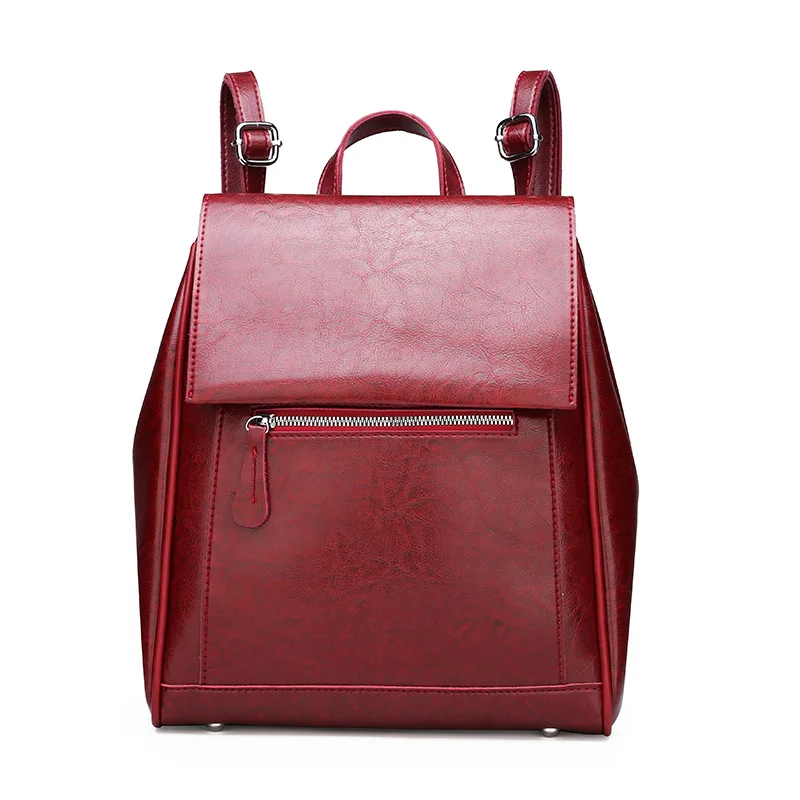 

PU Leather Women Backpack Casual School Backpack For Teenager Girls Large Capacity Multifunction Backpack Shoulder Messenger Bag