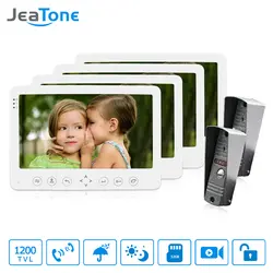 JeaTone проводной видео звонок 7 дюймов HD домофона видеодомофон с Водонепроницаемый Открытый ИК ночного Камера домашний комплект безопасности