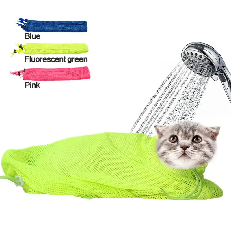 New Mesh Cat Grooming Bathing Bag No Scratching Biting Restraint for Bathing Nail Trimming Injecting Examing