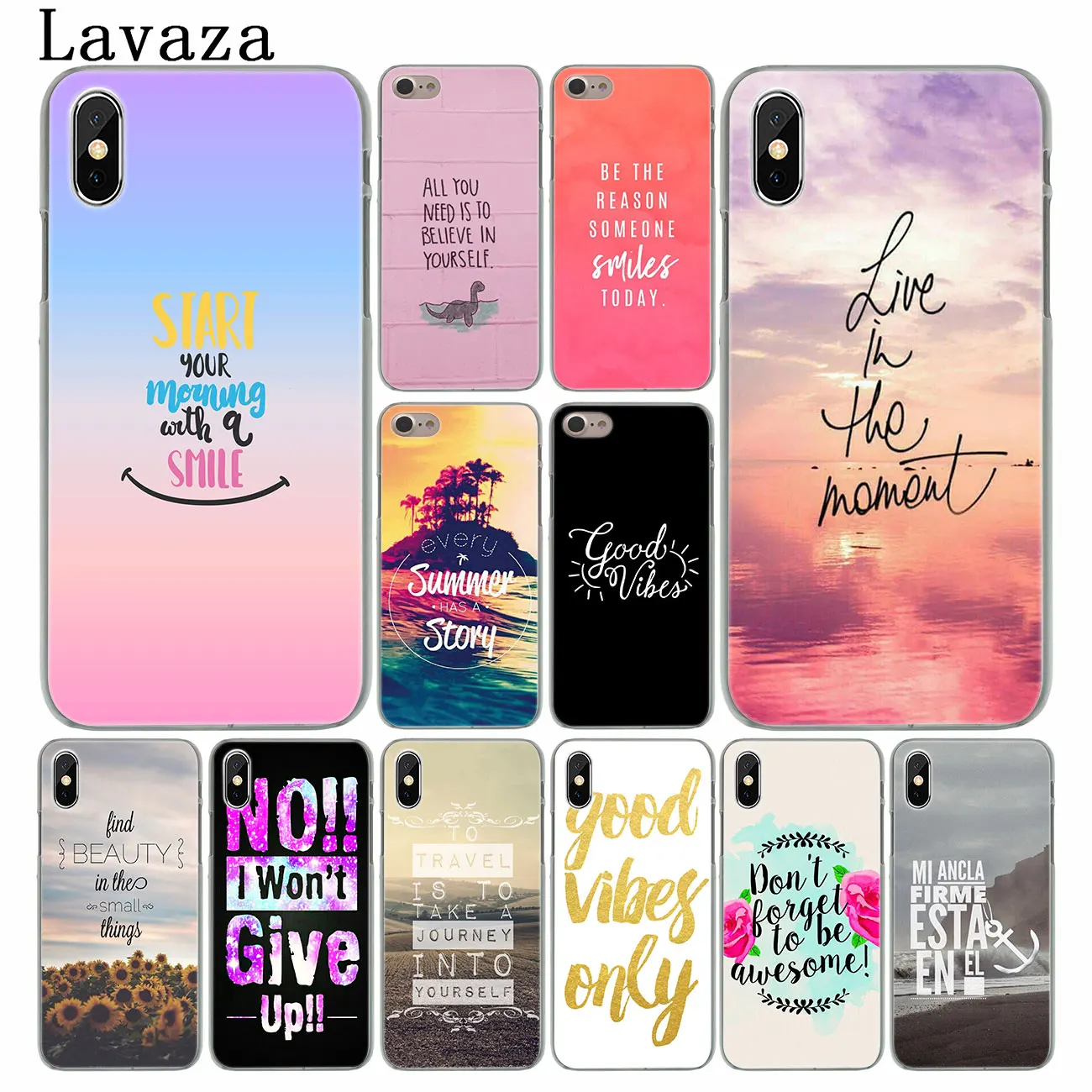 Lavaza пословица фраза девиз Good Vibes Только любовь Жесткий чехол для телефона iPhone XR XS X