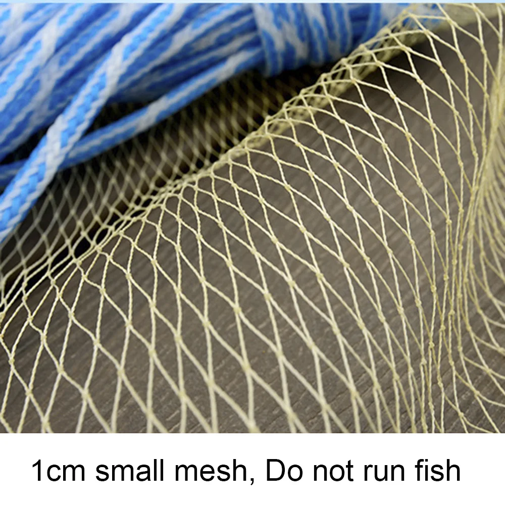 yellow fishing cast net small mesh