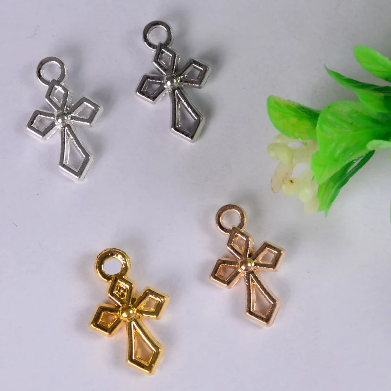 shiny Christian cross charm religious cross charm diy charm For Jewelry