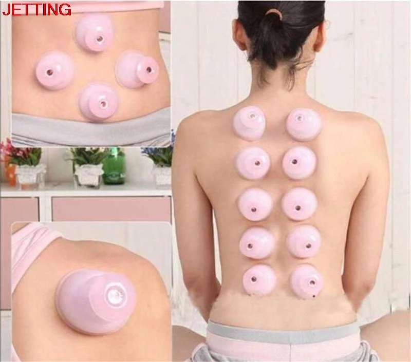 

JETTING-Holiday Sale 10pcs Chinese Medical Body Fitness Cupping Lose Weight Vacuum Massage cups Body Relaxation