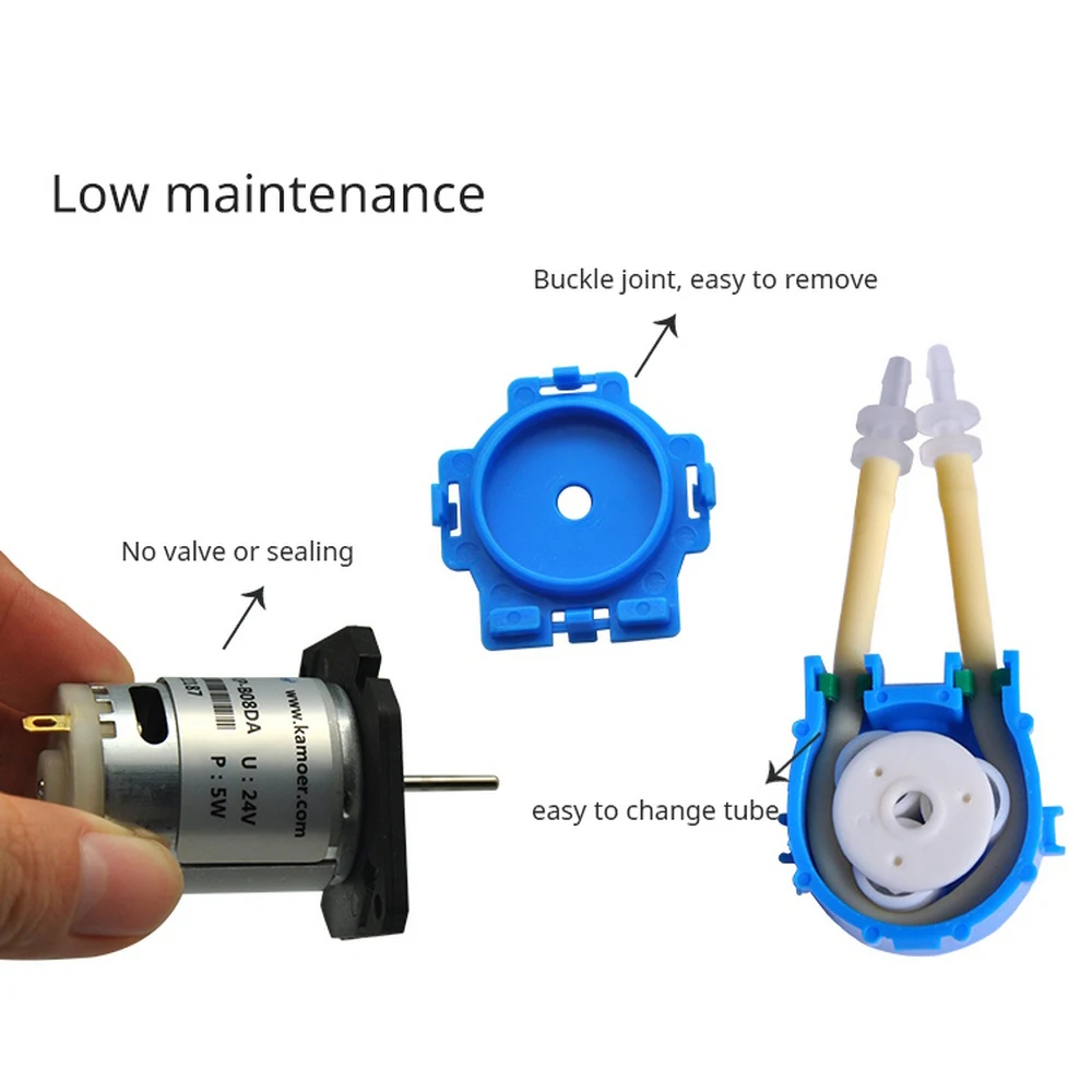 Kamoer NKP высокая точность постоянного тока мотор перистальтический насос шаговый электродвигатель, миниатюрный автоматический перистальтический насос 3/6/12/24 V силиконовая трубка