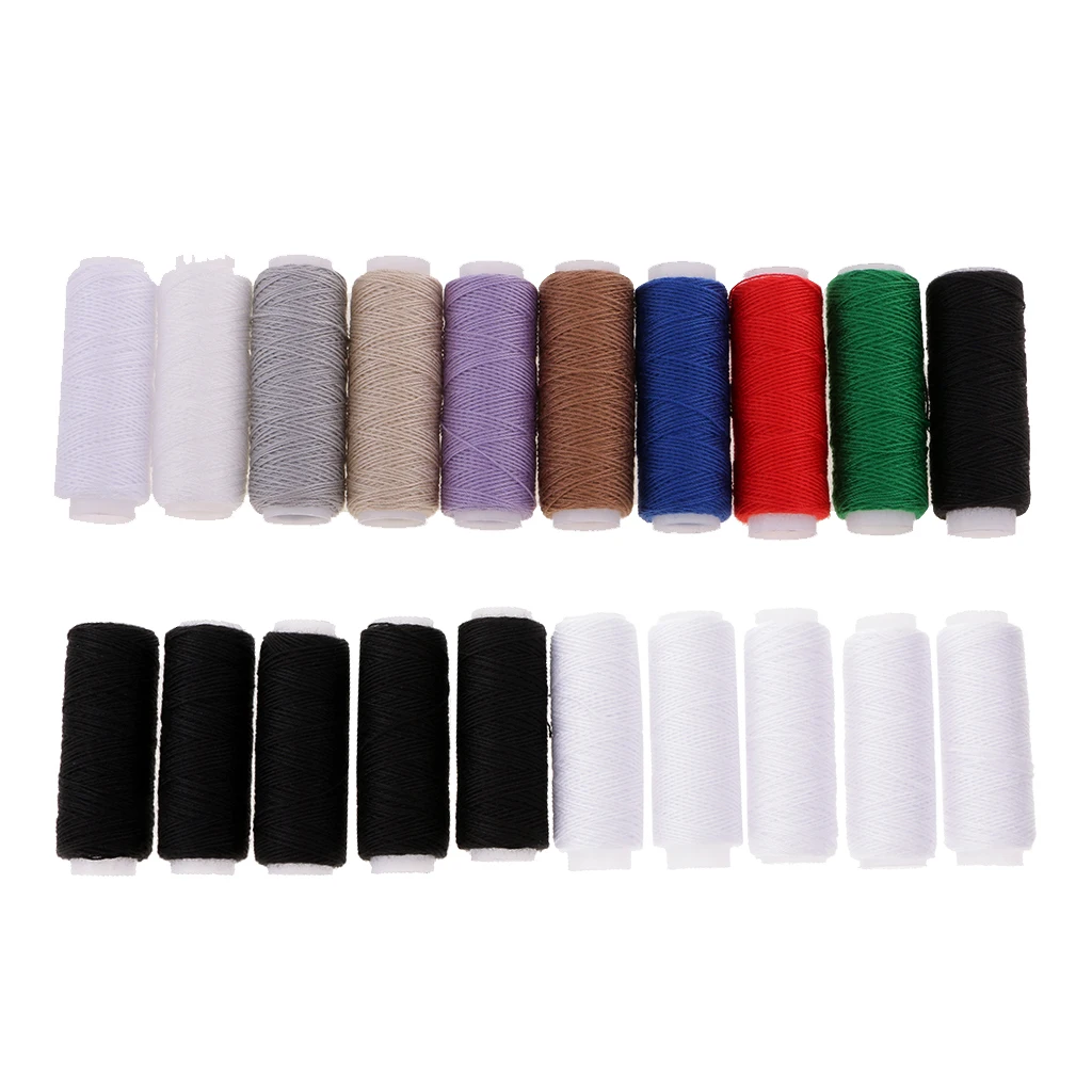 20Pcs Polyester Sewing Thread Spools for Jeans Leather Sewing Repair Needlecrafts