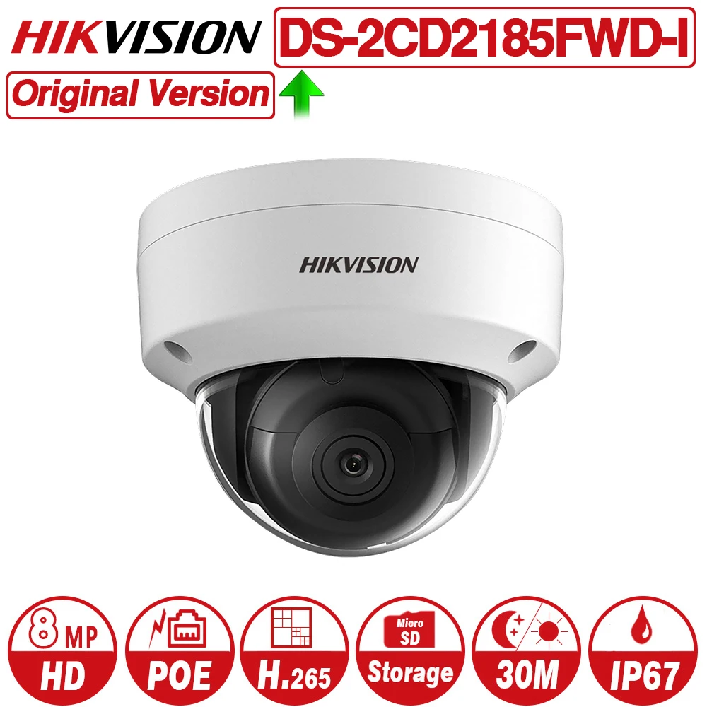 Hikvision оригинальная DS 2CD2185FWD I 8MP CCTV камера сетевая H.265 обновляемая камера|Камеры
