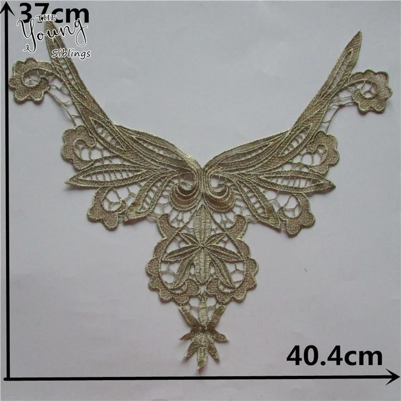 Новый стиль Smbroidery Кружева DIY кружевной вырез Ажурный воротник Швейные наклейки