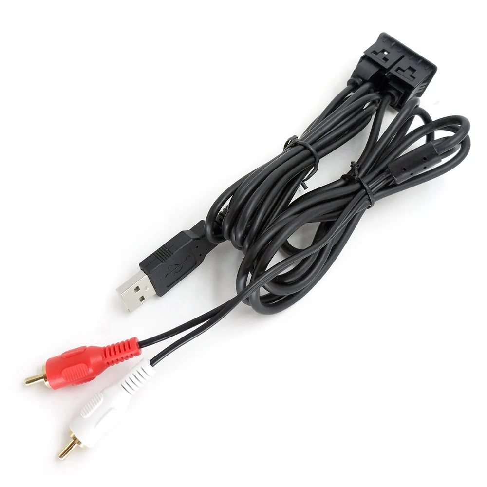 Biurlink 1 метр Универсальный штекер USB 2RCA к AUX интерфейс аудио вход кабель адаптер для