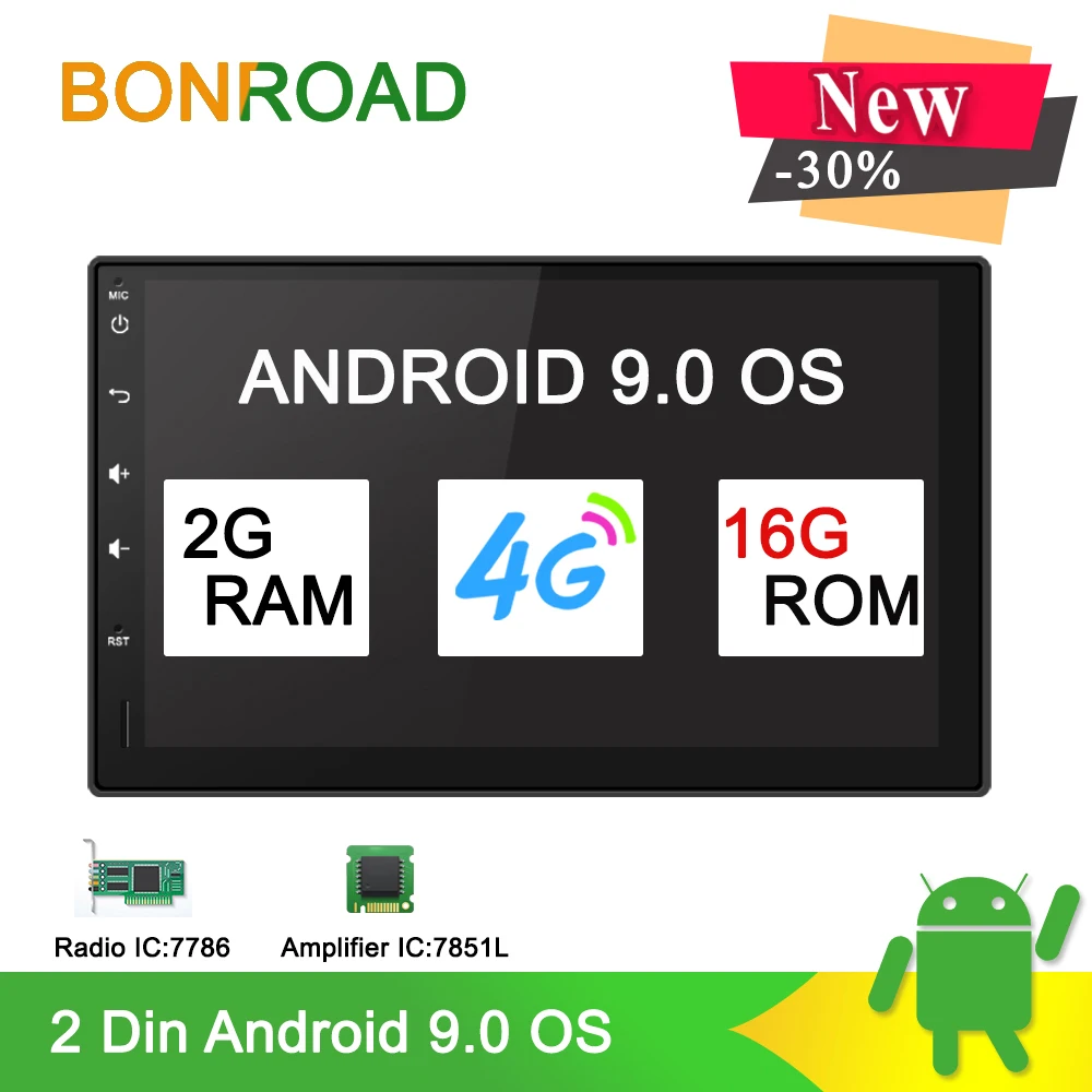 Flash Deal Bonroad 2Din Android 9.0 Car multimedia player For Nissan For Hyundai Universal GPS Navigation Radio Stereo Audio Player(No CD) 0 Flash Deal Bonroad 2Din Android 9.0 Car multimedia player For Nissan For Hyundai Universal GPS Navigation Radio Stereo Audio Player(No CD) 0
