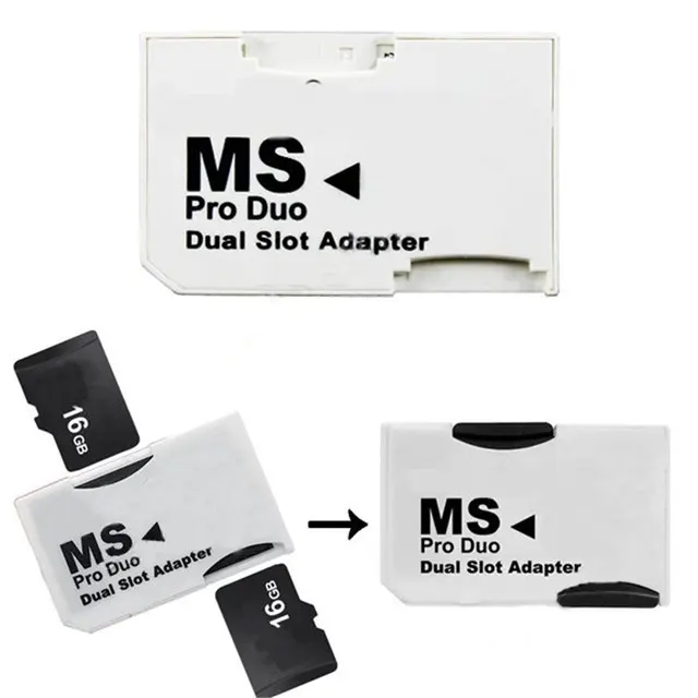 Best Offers New Arrival Dual 2 Slot 32GB SDHC TF to Memory Stick MS Card Pro Duo Reader Adapter For PSP Top Quality Best Offers New Arrival Dual 2 Slot 32GB SDHC TF to Memory Stick MS Card Pro Duo Reader Adapter For PSP Top Quality