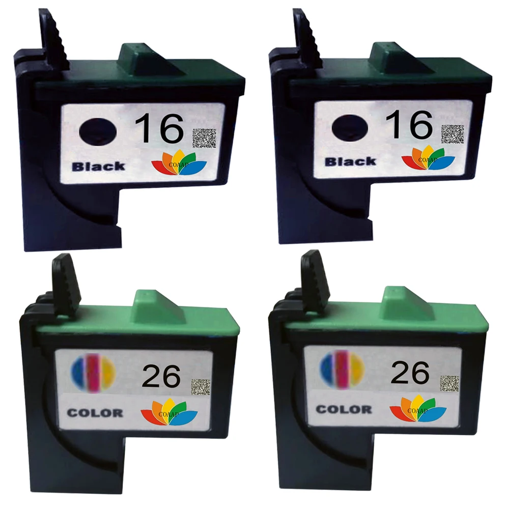 4 Multi Pack Compatible 16 26 cartucho de tinta conjunto para Lexmark X1190  X1195 X1250 X1270 X2230 X2240 X2250 impresora|ink cartridge|compatible ink  cartridgecartridge for printer - AliExpress