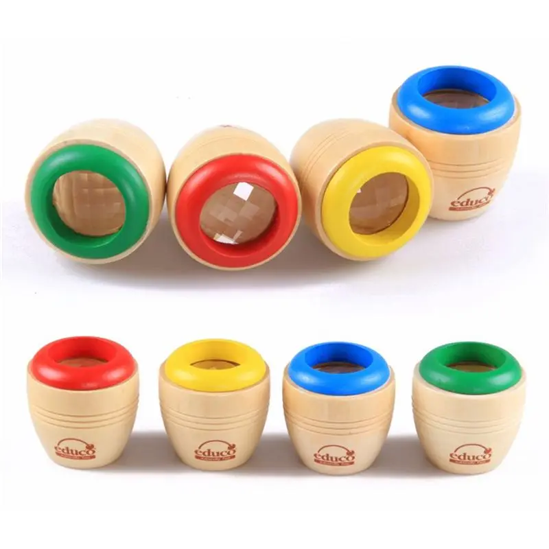 

Classical Wood Bee-eye Interesting Effect Magic Kaleidoscope Baby Montessori Learning Early Educaional Toys Send Randomly