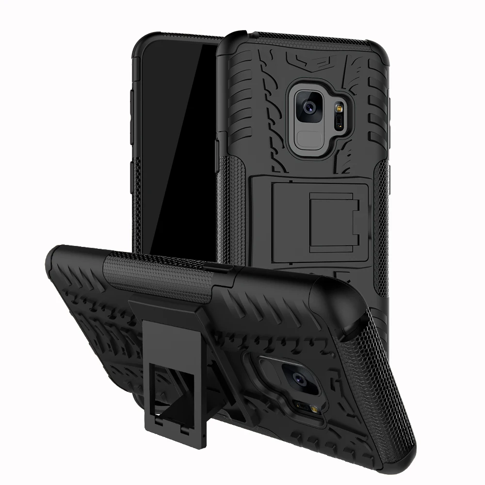 

2 in 1 Shockproof Case for Samsuung galaxy S8 S8 plus S9 S9 plus Stand Cover Armor Guard Kickstand Case for S9 Phone Shell Bags