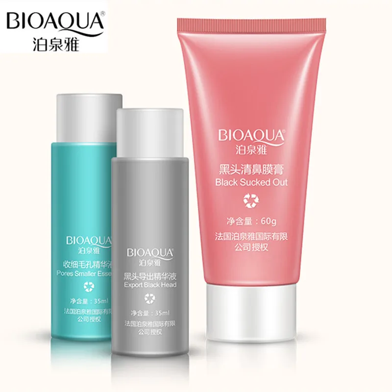 Маска для носа BIOAQUA 3 шага жидкая эссенция удаления черных точек и