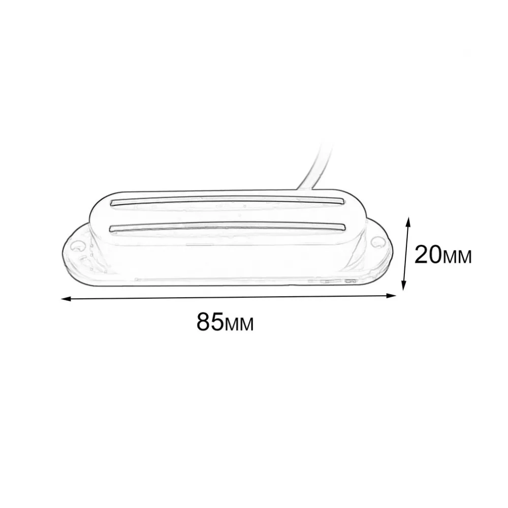 ST 4 провода магнитный двойной рельс одна катушка хамбакер электрогитара пикап полностью экранированный двухполюсный гитары Запчасти Аксессуары