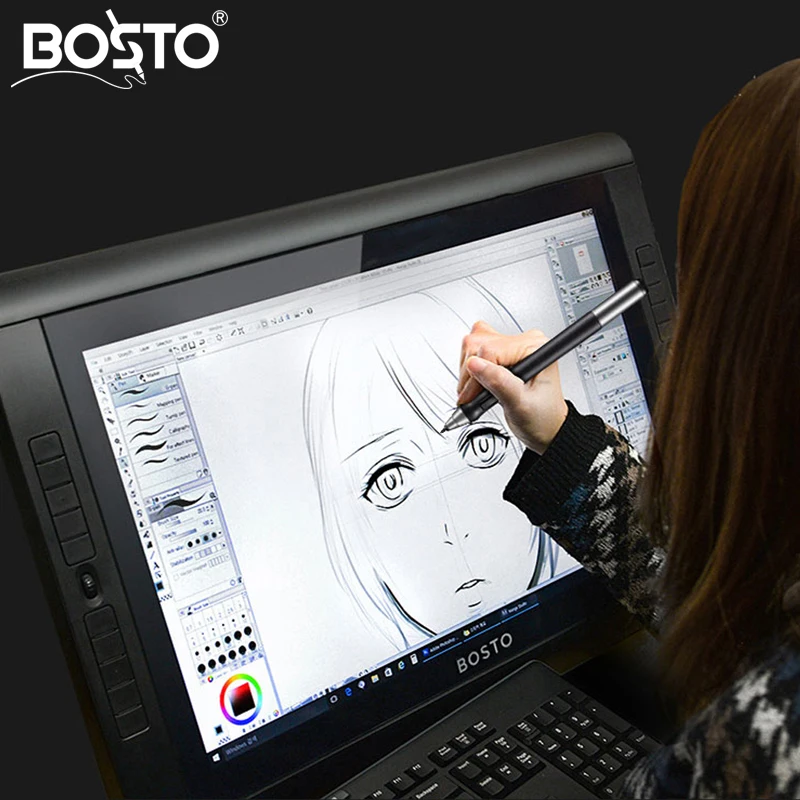 BOSTO KINGTEE 22UX Графика Tablet рисовать 20 шт Экспресс ключ планшет монитор стилус
