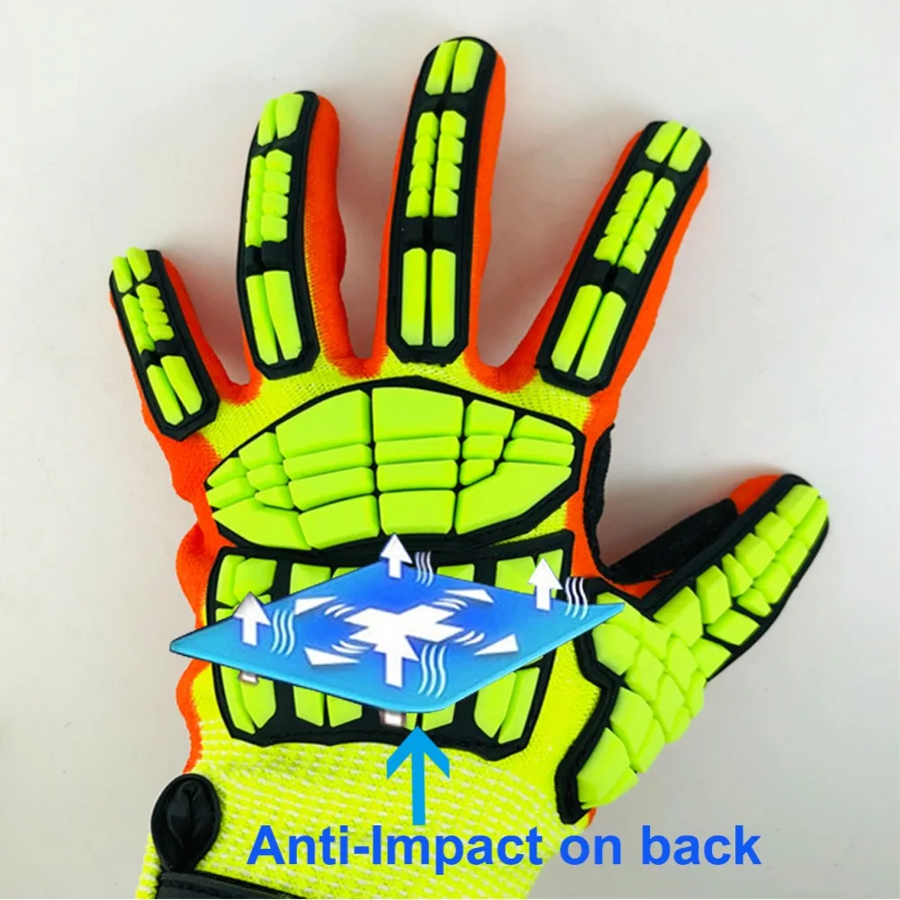 Cut resistant work gloves NMSafety Level 5 Safety Work Touch Anti Vibration Impact Mechanics Protective