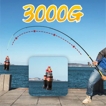 

JOSBY Super Hard Telescopic Fishing Rod 99% Carbon Fiber 1.8-3.6M FRP Spinning Pole Sea Fishing Stick Metal Ring