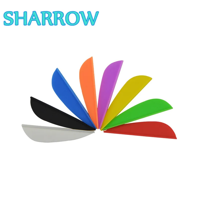 

100pcs 1.75" Archery Arrow Feather Rubber Vanes Fletching Fletche Arrow DIY Tools For Bow Outdoor Shooting Training Accessories