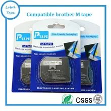 Compatível fita de etiquetas M-K231 MK231 MK 231 MK-231 para PT-65 PT-85 MK-231 Preto no Branco 12mm