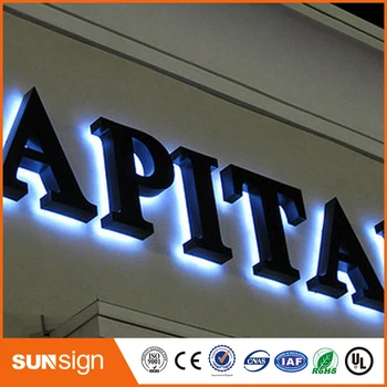 

Led backlit stainless steel signs channel letters