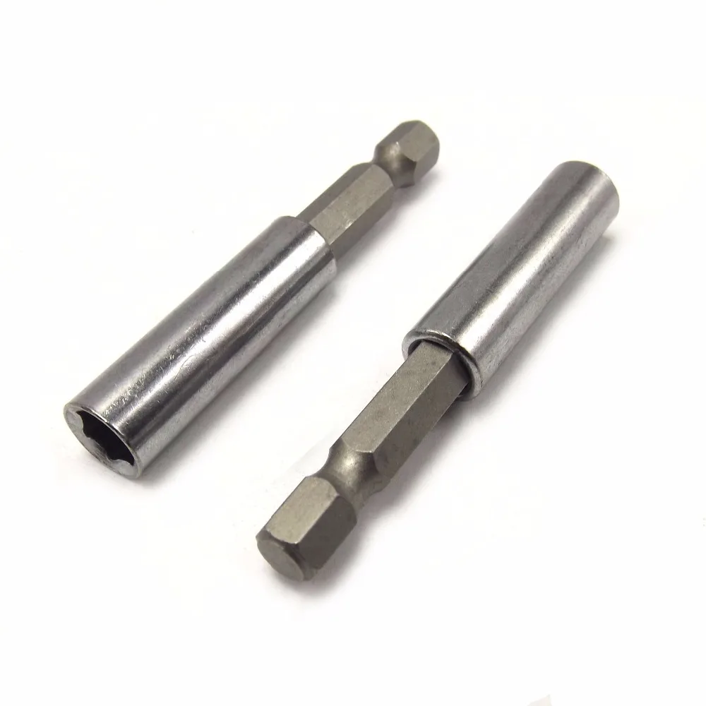 

10 Pcs/set Stainless steel 1/4 inch Hex Shank Magnetic Extension Socket Drill Bit Holder Power Tools brand new
