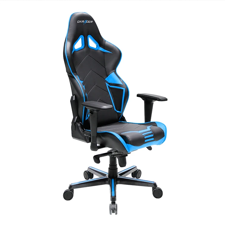 DXRacer OH/RV131/NB High-Back Gaming Chair Carbon Look Vinyl+PU(Black/Blue) (1)