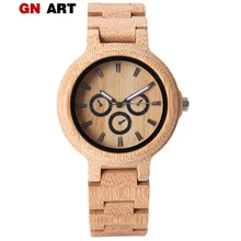 ELMERA Wood Watch Mens Clock Hour Pagan Design Men's Watches 2018 Nightmare Before Christmas Watch Band Wooden Bamboo white ceramics band design mens leisure watch