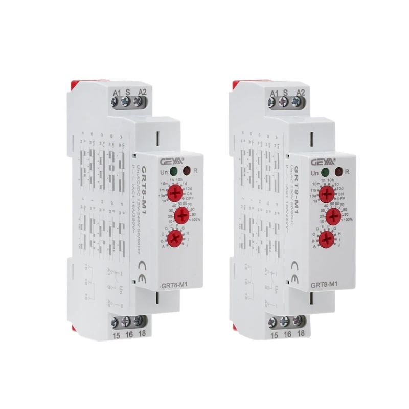 

AC/DC 3 Knob Multi-Function Din Rail Auto Timer Delay Relay 1SPDT Control Switch
