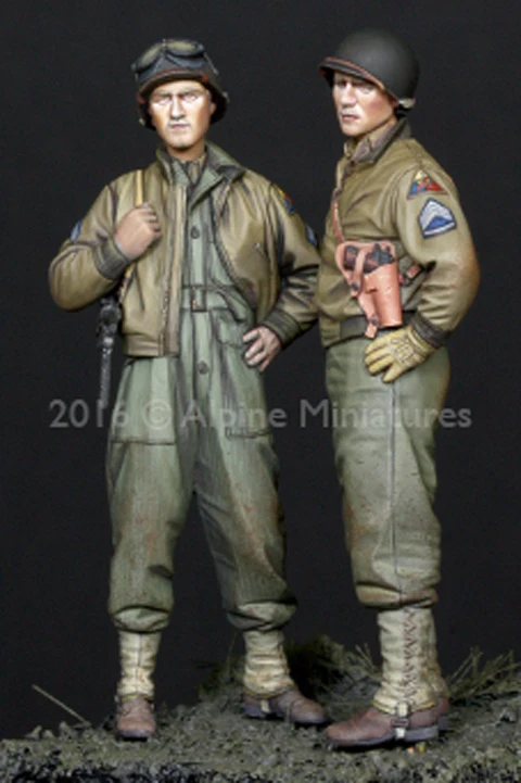 1/35 США 3 бронированный дивизион набор 2 фигурки полимерная модель солдата GK