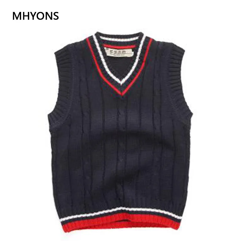 MHYONS 2018 детский пуловер для мальчиков вязаный жилет пальто модный школьный стиль