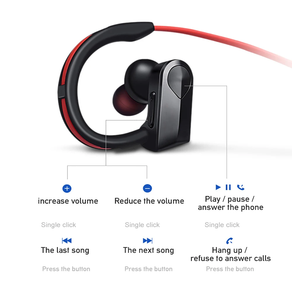 K98 Wireless Headphones Bluetooth Earphone Sport Running Wireless Earphones Stereo headphone Headset with mic for iPhone Xiaomi