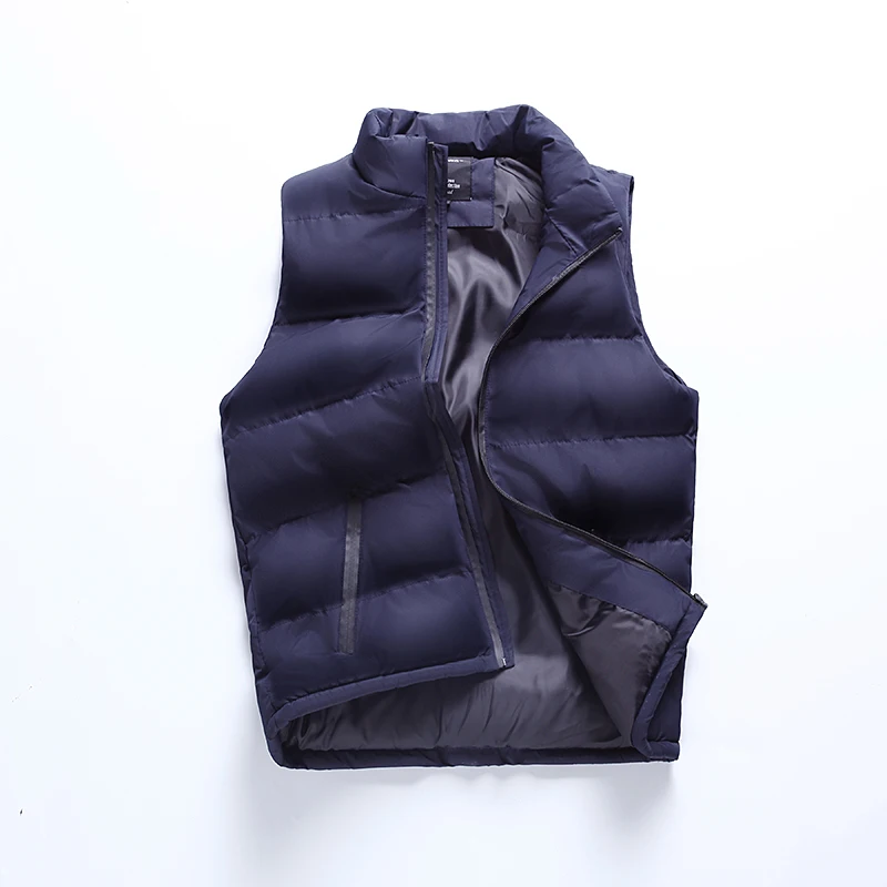 

New Solid Color Fashion Warm Men Vest Jacket Quality Cotton Casual Male Vests Mens Windproof Waistcoat Sleeveless Jacket for Men