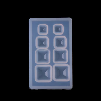 

Cube Silicone Mold Necklace Pendant Resin Jewelry Making Mould DIY Craft Tools