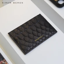Hiram Beron,, Роскошный чехол для кредитных карт из змеиной кожи, мужской кошелек, подарок на праздник, Прямая поставка