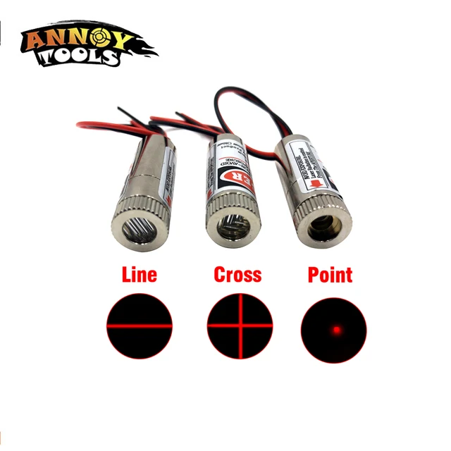 DIY 650нм 5 МВт красная точка/линия/Крест лазерный модуль головка стеклянная линза регулируемый фокус лазер промышленное позиционирование лазерное прицеливание