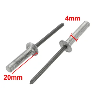 

UXCELL 100pcs Rivet 4x20mm Aluminum Countersunk Head Closed End Blind Rivets Fasteners For Aircraft Machinery Electric Equipment