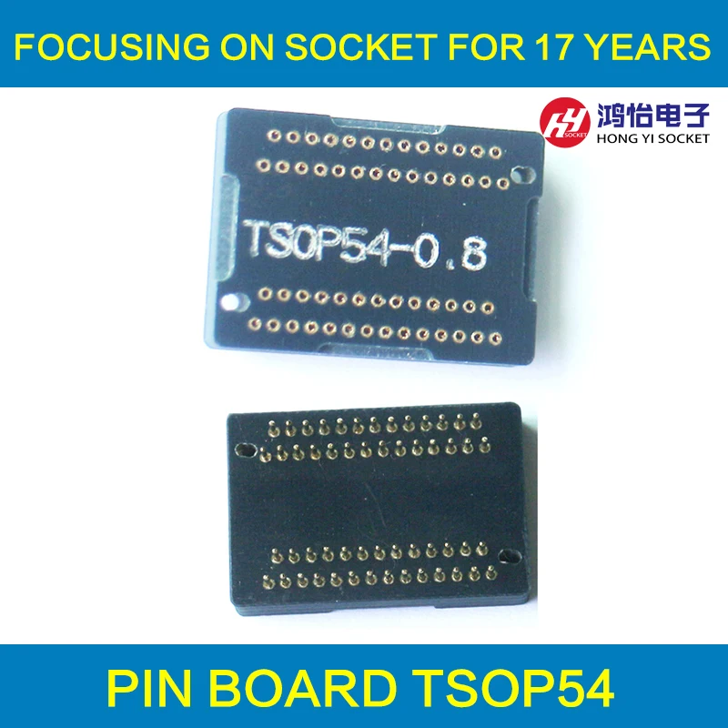 

TSOP54 Pin Board TSOP54-0.8 Interposer Board Receptacle Pin Adapter Plate Burn in Socket Test Socket Plug pin