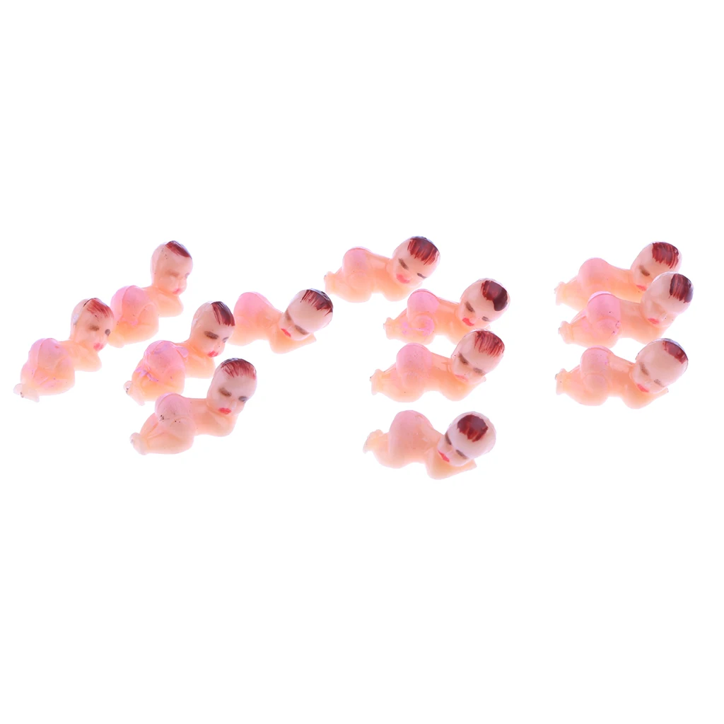 Pack of 100 Mini Sleeping Babies Table Decoration Boy Girl Baby Shower Party Decor My Water Broke Game, Pink + Blue