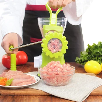 

Multifunctional Manual Meat Grinder Hand Small Sausage Machine Stainless Steel Blade Home Cooking Machine Mincer