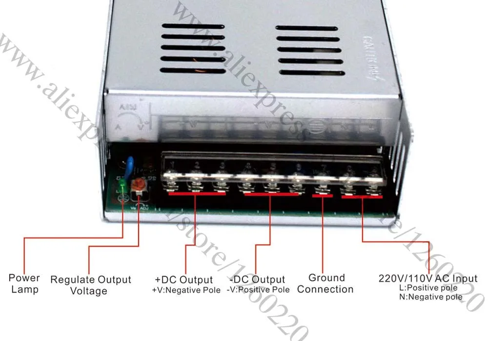 Импульсный источник питания 48V 8.3A 400W одиночный выход светодиодный трансформатор 220v 110v AC в DC48V SMPS для cctv светодиодный светильник