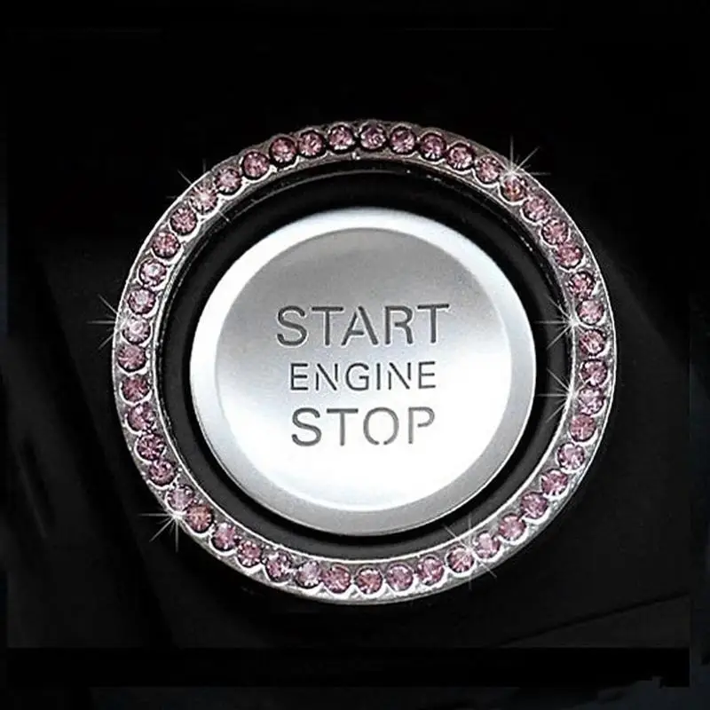 40 мм/1,57 автомобильные декоративные аксессуары для автомобиля кнопка старта декоративные алмазные стразы кольцо Круглые планки