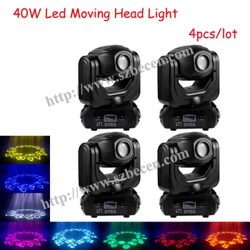 

4pcs 40W LED Moving Head Light with 3 Facet Prism Gobo LED Spot Moving Head dj lighting