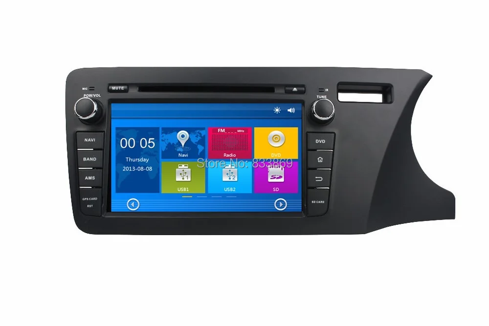 HD 2 din 8" Car Radio DVD GPS Navigation for Honda CITY 2014 Right With