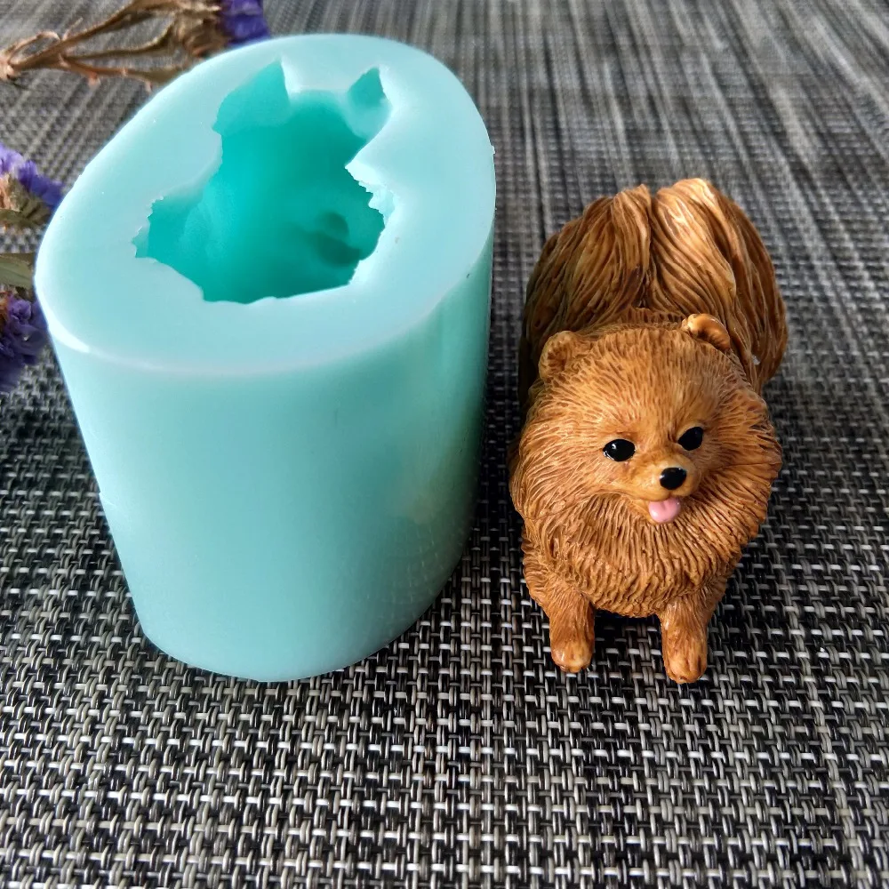 PRZY DW0132 silicone mold soap mould 3d animals Cute dog handmade soap making molds candle silicone dogs mold resin clay mold